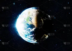 地球日夜从太空。