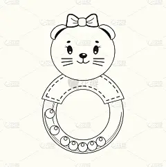孩子igrushka.Ikonka。矢量插图。