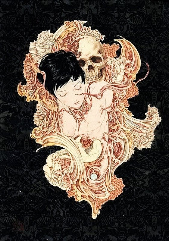 东方式黑暗歌特美学山本高远作品赏析三插画艺术cnu视觉联盟