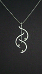 Sterling Silver Contemporary Necklace by SignetureLine on Etsy: