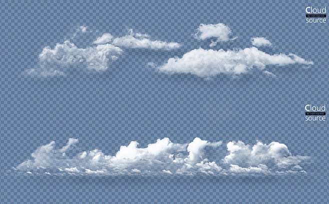 带通道白云云朵合成psd透明元素whitecloudpsdtransparent