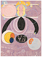 Hilma af Klint 是一位瑞典艺术家和神秘主义者，她的画作是最早的西方抽象艺术之一。 ​ ​​​​