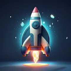 人物卡通火箭素材图AI图元素