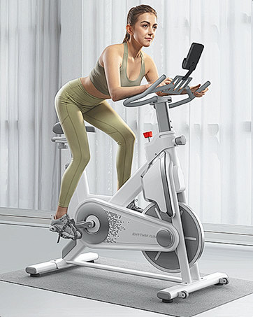 RHYTHM FUN Exercise Bike Indoor Cycling Bike Stationary Cycle Bike