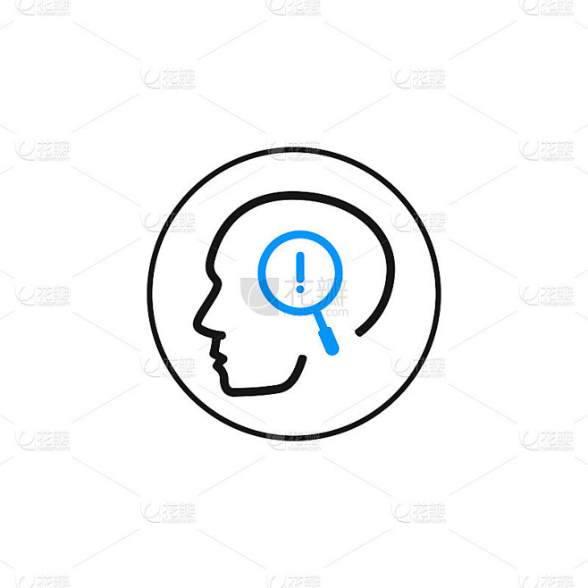 焦虑，恐慌，问题图标向量