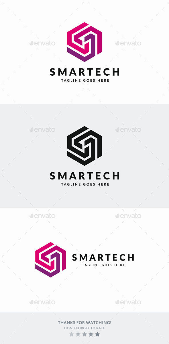 智能科技立方体-抽象标志模板Smart ...