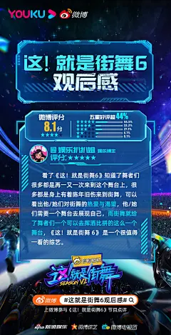这就是街舞6 新媒体海报 排版参考