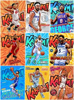 NBA插画-自制kaboom系列球星卡合集 - 小红书