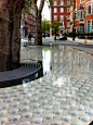 'Silence' water feature by Japanese architect Tadao Ando in Mount Street, Mayfair London - nice interaction with it's surroundings through reflection