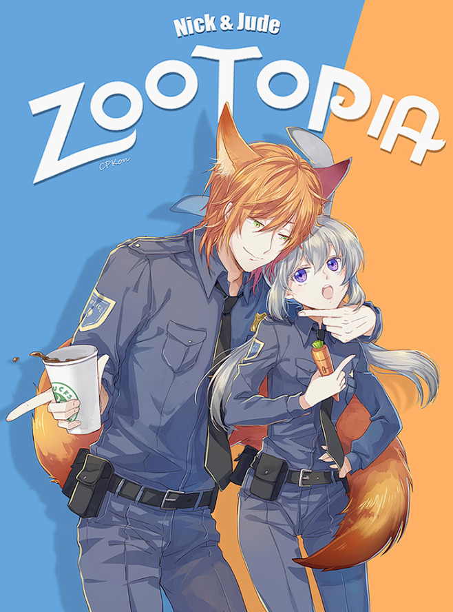 疯狂动物城 Zootopia 狐兔 狐尼克 兔朱迪 拟人化