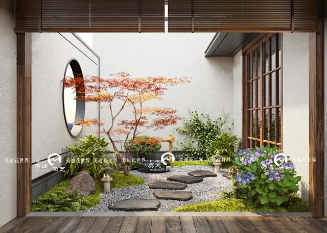 日式禅意枯山水—天井造景设计 - 小红书图片_J-景观风格/日式图片素材-花瓣网
