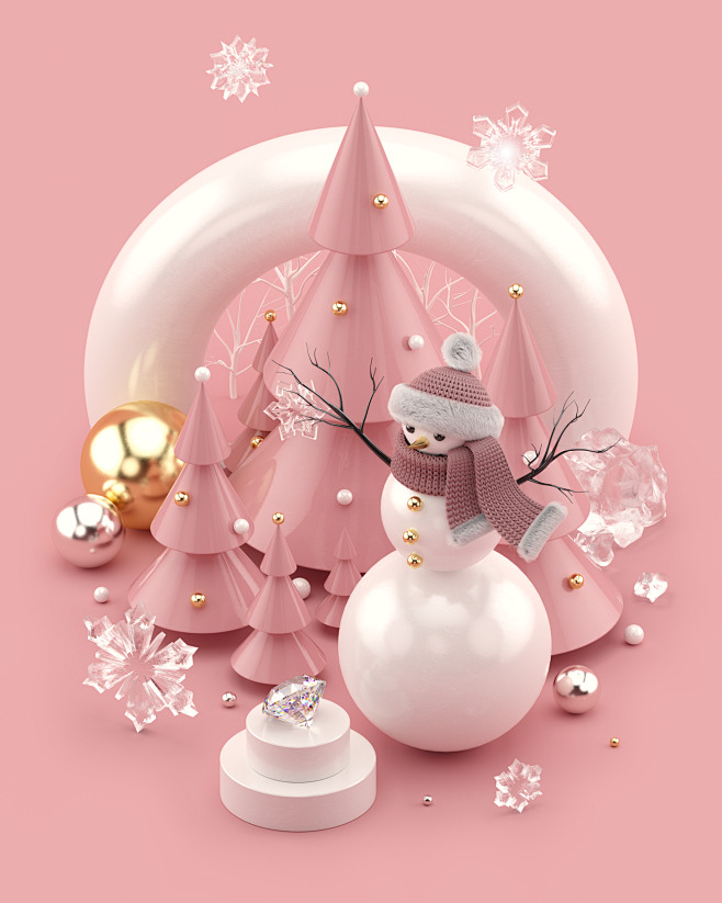 Christmas 3D illustr...