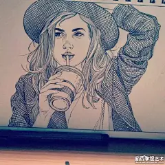 一把水笔针管笔，画出的飘逸线条，让我分分钟_手绘POP海报美术学习网