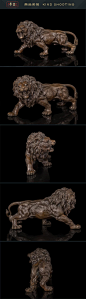 禾得铜雕 家居办公摆件 动物雕塑 礼品 狮子摆件DW-132-tmall.com天猫