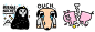 Line Stickers - A Friendly Mutant Family on Behance