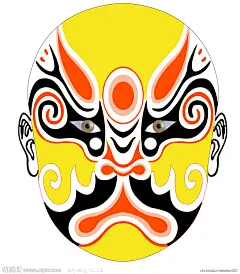 黄色 脸谱 京剧