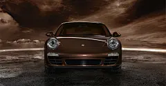 巧克力的魅力-保时捷911-carrera-s极品咖啡色敞篷跑车高清摄影壁纸---酷图编号901303