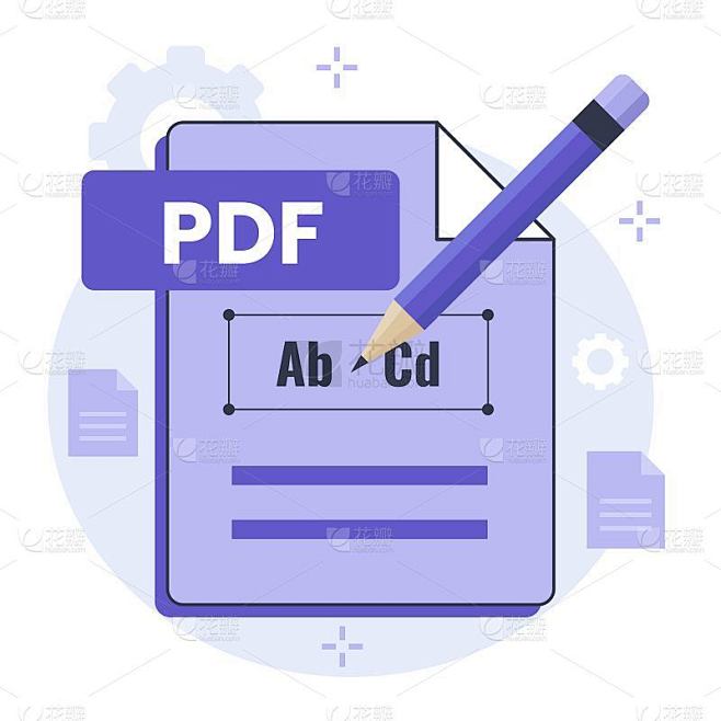 Pdf编辑文件插图设计概念