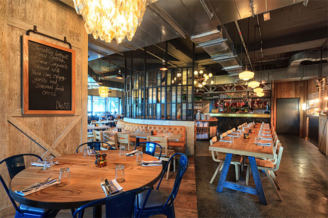 欧美日式工业复古风格主题餐饮餐厅空间设计...