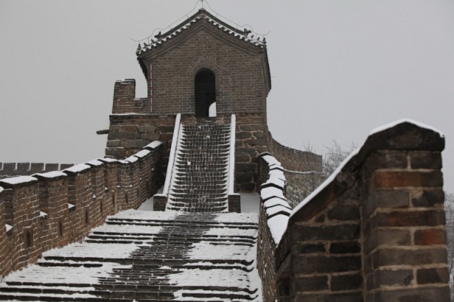 北京慕田峪长城雪中