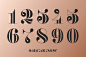 Font of numbers in classical french didot Premium Vector
