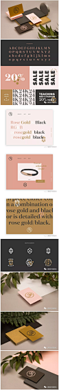 【Rose Gold & Black珠宝和配件品牌视觉形象设计】
各具特色的品牌VI设计集