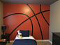 Basketball stripes custom vinyl lettering wall words stickers home decor vinyl decor sport decal This is for a 9 foot ceiling. 8 foot you would just cut off the extra length after installing so you will still buy the 9 ft size. If you are wanting larger t