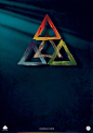 35张应用三角形元素海报设计 #采集大赛#