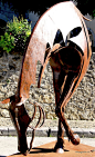 Amazing horse sculpture, festival des metiers d'art, saint lizier ariege midi pyrénées, france: 