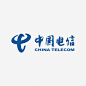 蓝色中国电信logo标志免抠png素材_新图网ixintu.com