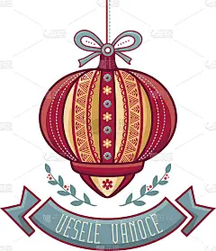 捷克语言。Vesele Vanoce。圣诞节的信息。