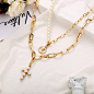 US $0.98 40% de DESCUENTO|X & P collar multicapa con colgante de cristal para mujer, Gargantilla de Color dorado con cuentas de luna, estrella, cuerno, media luna, joyería|Collares colgantes|   - AliExpress : ¡Compra fácil, vive mejor!  Aliexpress.com