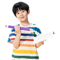 摄图网_401919545_小男孩拿书本学习（企业商用） (1)