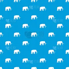 式样,蓝色,猛犸,几何形状,野生动物,已灭绝生物,壁纸,象,哺乳纲,长牙
