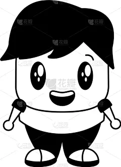 男孩,可爱的,可爱,分离着色,人,图像,小的,性格,矢量,儿童