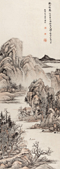 陆恢——《秋山新霁》欣赏  |  
陆恢(1851-1920)，清末民初著名画家。原名友恢，一名友奎，字廉夫，号狷叟，一字狷盫，自号破佛盫主人，原籍江苏吴江，居吴县(今江苏苏州)。画山水、人物、花鸟、果品，无一不能，书工汉隶，旁参魏晋六朝，遒劲而具有金石气。