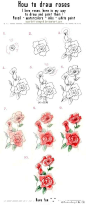 一组花花绘制来袭，玫瑰花牡丹花以及一些常见花卉，收着练起来吧~#绘画学习#