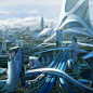 未来科幻城市场景3D模型 Kitbash3D 城市立体模型