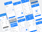 Go-Tick Flight Ticket App 40屏国外出行航班机票预订用户app用户界面设计模板_UIGUI