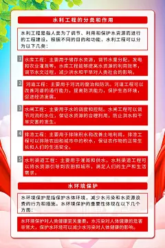 炫彩水利科普知识宣传海报2