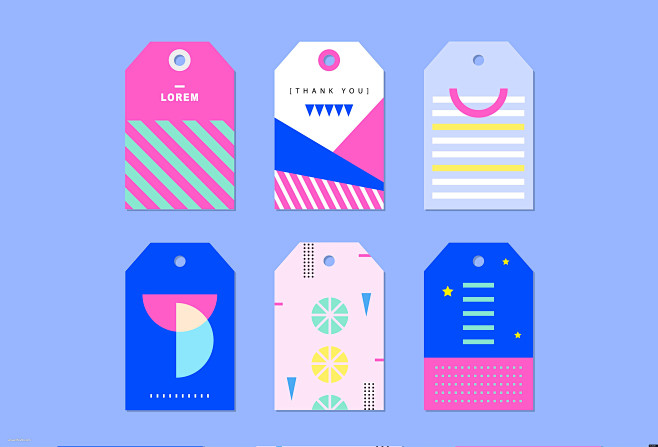 Memphis孟菲斯风格时尚潮流背景AI...