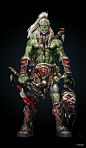 CGwall游戏原画网站_兽人 - uncle orc, one character of my painting\"the uncles of tribe\"