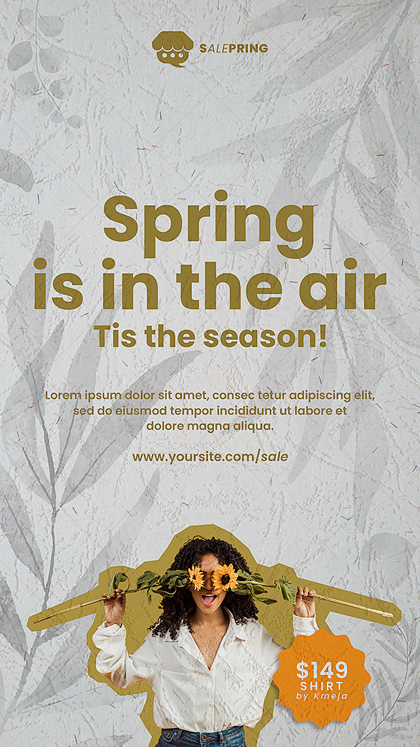 欧式春季促销人物版式海报插图6