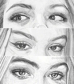 #资源君# 动漫人物的眼睛表达形式全部都在这里了！自己借鉴，转需！ ​​​​