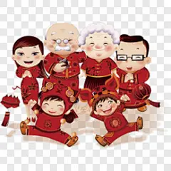 卡通全家福节日元素PNG图片➤来自 PNG搜索网 pngss.com 免费免扣png素材下载！