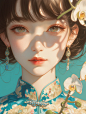 开缃蕊而乍合，擢丹颖而何远：兰。