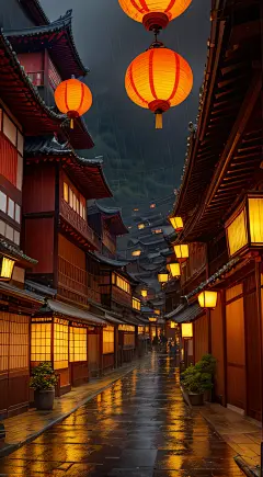 中国村庄，惊人的壁纸，日本小镇，日本村庄