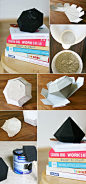 Gingered Things - DIY, Deko & Wohndesign: Diamant aus Zement und Tafellack: 