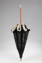 Parasol Lafarge  Date: 1890–99 Culture: French Medium: silk, wood, metal, marble, enamel Dimensions: 38 in. (96.5 cm) Credit Line: Brooklyn Museum Costume Collection at The Metropolitan Museum of Art, Gift of the Brooklyn Museum, 2009; Gift of Gifford B. 