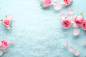 鲜花花卉粉色玫瑰水滴SPA高清背景图Rose in water spa background :  